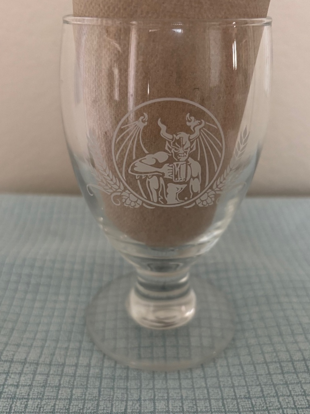 Stone Brewing Company Clear Drinking Glass Beer Gargoyle Wings